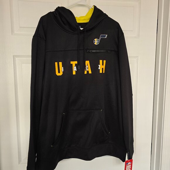 NBA Other - Utah Jazz Men's NBA Brand Pullover Polyester Hoodie Black Size 2XL NWT‎
